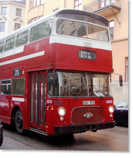 Den häftiga bussen med den glada busschauffören.