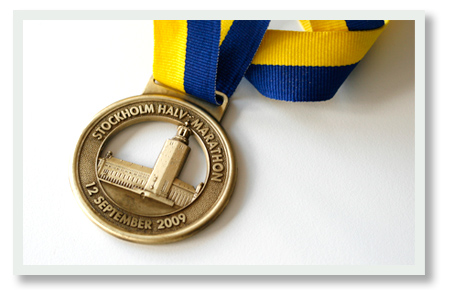 Medalj från Stockholm halvmaraton